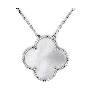 Elegant Silver Clover Pendant Necklace